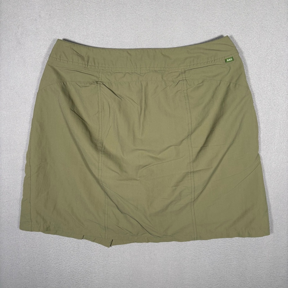 REI Skort Wrap Women’s Sz 14 Army Green Skirt/Shorts Nylon Hiking Pocket UPF 50 - Picture 10 of 11